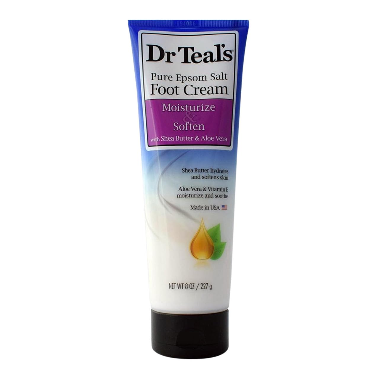 Dr Teal's Pure Epsom Salt Foot Cream Pure Epsom Salt Foot Cream with Shea Butter & Aloe Vera & Vitamin E By Dr Teal's Perfume for Women 8 oz Beauty & Personal Care NC