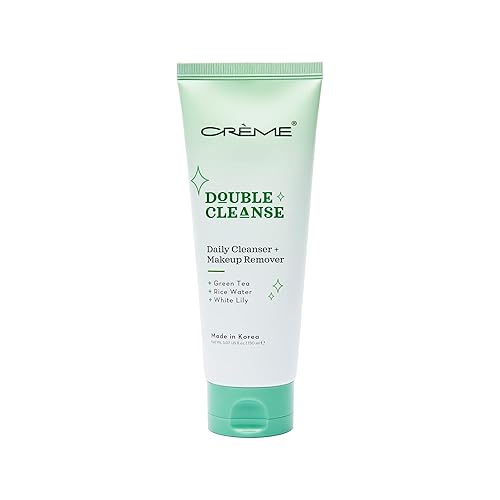 The Crème Shop Korean Skincare Double Cleanse 2-In-1 Green Tea Face Wash, Brightening Treatment, Acne Treatment, Calms Redness, Cleanses Pores, Makeup Beauty & Personal Care The Crème Shop