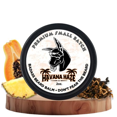 Badass Beard Care Wax For Men - Havana Haze, 2 oz - Softens Hair, Leaves Your Beard Looking and Feeling More Dense Beauty and Personal Care Badass Beard Care