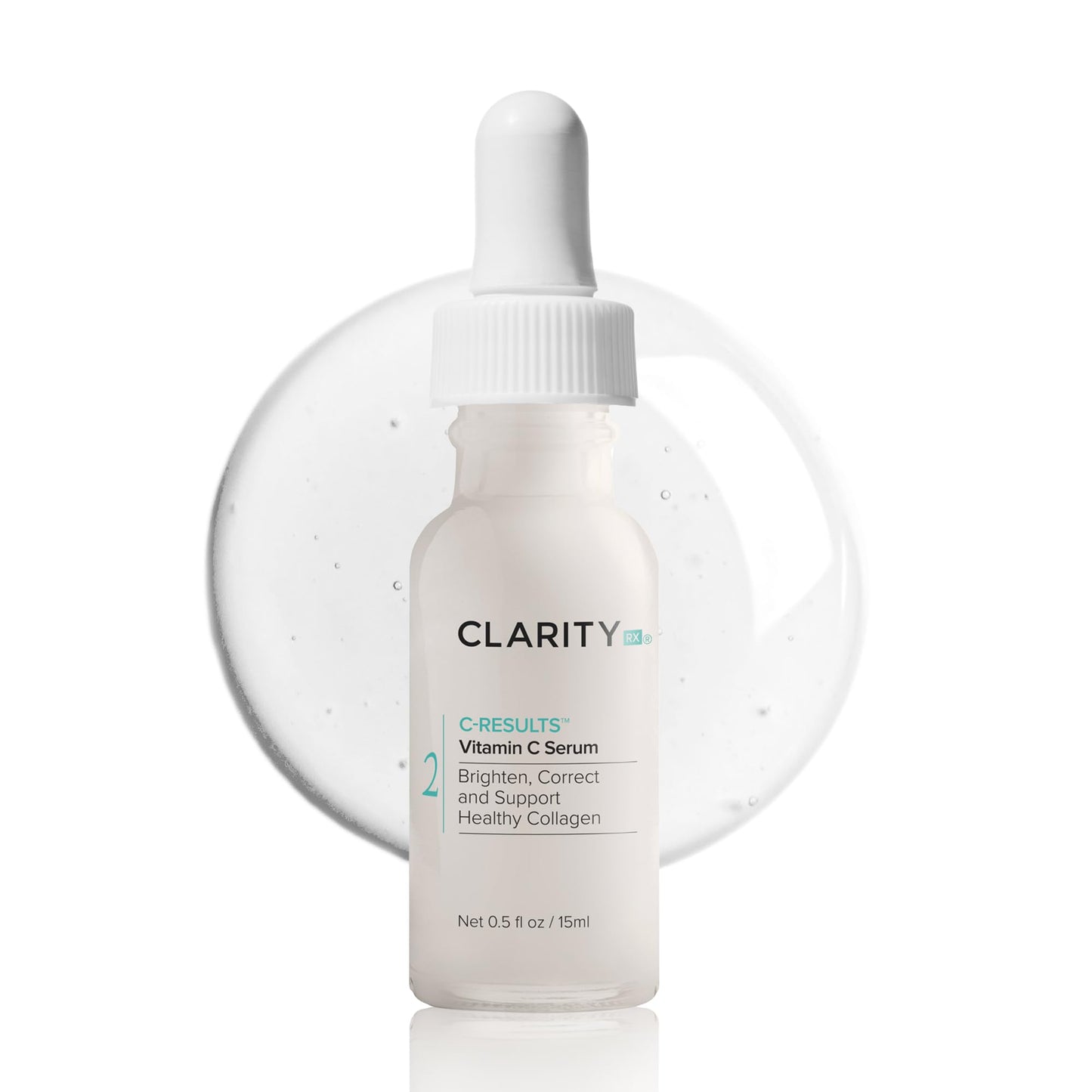 ClarityRx C-Results Vitamin C Brightening Face Serum, Natural Plant-Based Anti-Aging Facial Treatment for Dark Spots & Acne Scars (1 fl oz) Beauty & Personal Care ClarityRx