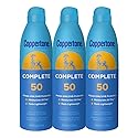 Coppertone Complete Sunscreen Spray SPF 50, Spray Sunscreen for Body, Lightweight, Water Resistant, 5.5 Oz, Pack of 3 Beauty & Personal Care Coppertone