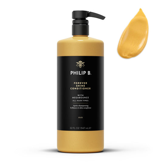 PHILIP B. Forever Shine Hair Conditioner With Notes of Pure Oud, 32 oz. (947 ml) - With Megabounce, Add Volume & Shine for Days, For All Hair Types Beauty & Personal Care PHILIP B
