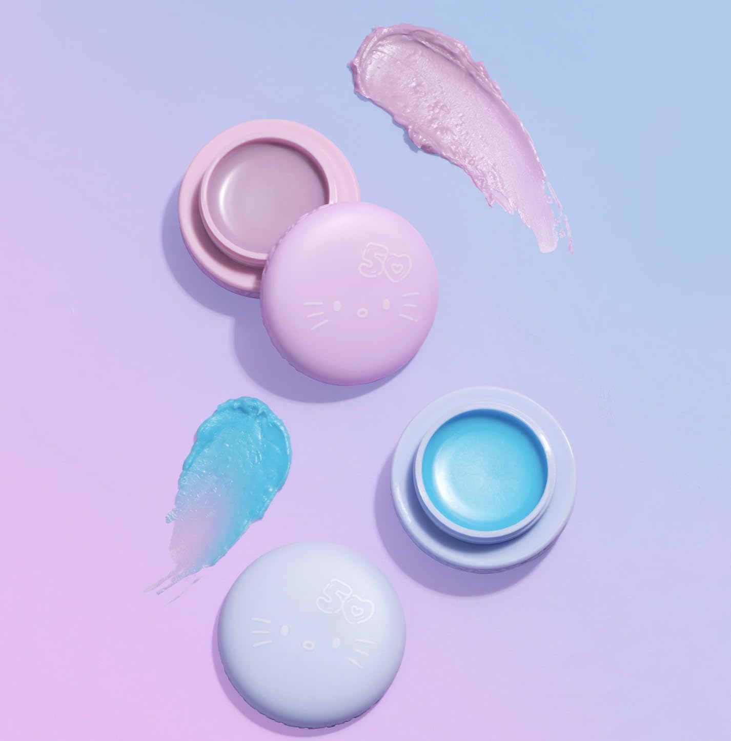 The Crème Shop x Hello Kitty Plumping Moisturizing Macaron Lip Balm, Hydrating Korean Lip Balm, 50th Year Anniversary Limited Edition Duo Lip Beauty & Personal Care The Crème Shop