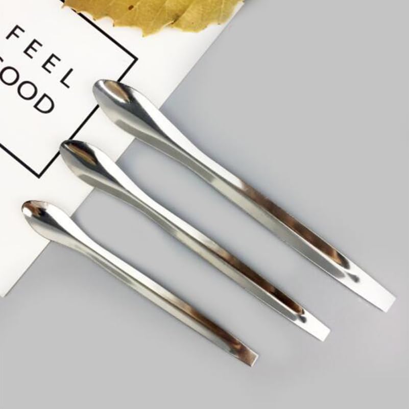 HEALLILY Stainless Steel Makeup Spatula for Face Creams and Lotions - Mini Ergonomic Cosmetic Applicator Tool for Skincare Portable and Easy to Use Beauty & Personal Care HEALLILY
