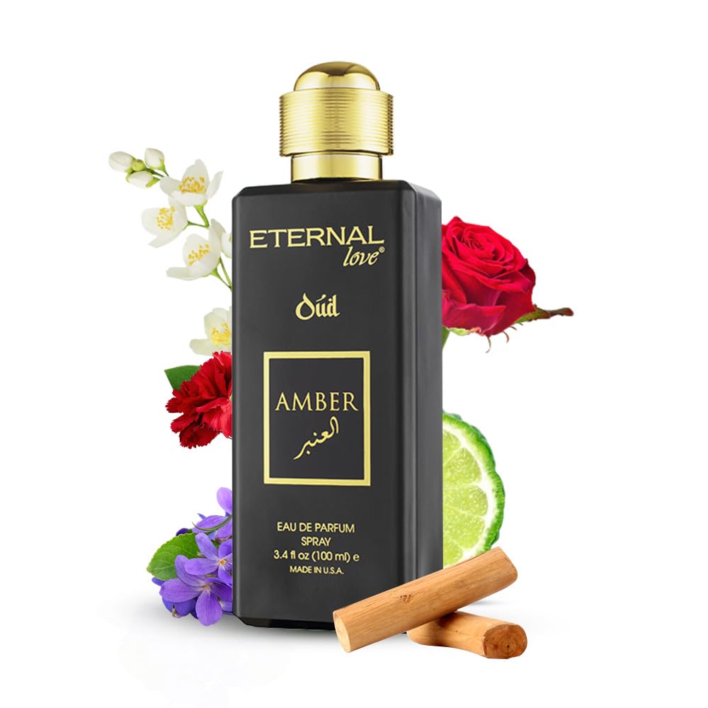 Eternal Love Amber Oud - Long Lasting Unisex Eau de Parfum - Warm Woody Oriental Fragrance with Oud & Amber - Dubai Inspired Arabic Scent - 3.4oz Beauty & Personal Care Eternal Love
