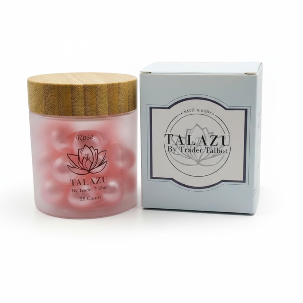 Rose Aromatherapy Bath Beads with Coconut Oil (25 Count) - Moisturizing Bath Pearls for Soft, Silky Skin - Relaxing Spa Experience (Pink Pearl) Beauty and Personal Care TALAZU