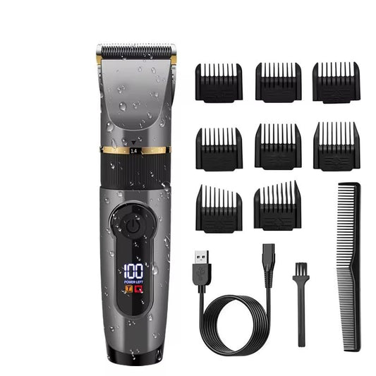 GLESVOWIO Professional Hair Clipper Ceramic Blade Male Trimmer LED Display Haircut Machine USB Charging for Men Household Barber Adjustable Speed Beauty and Personal Care GLESVOWIO