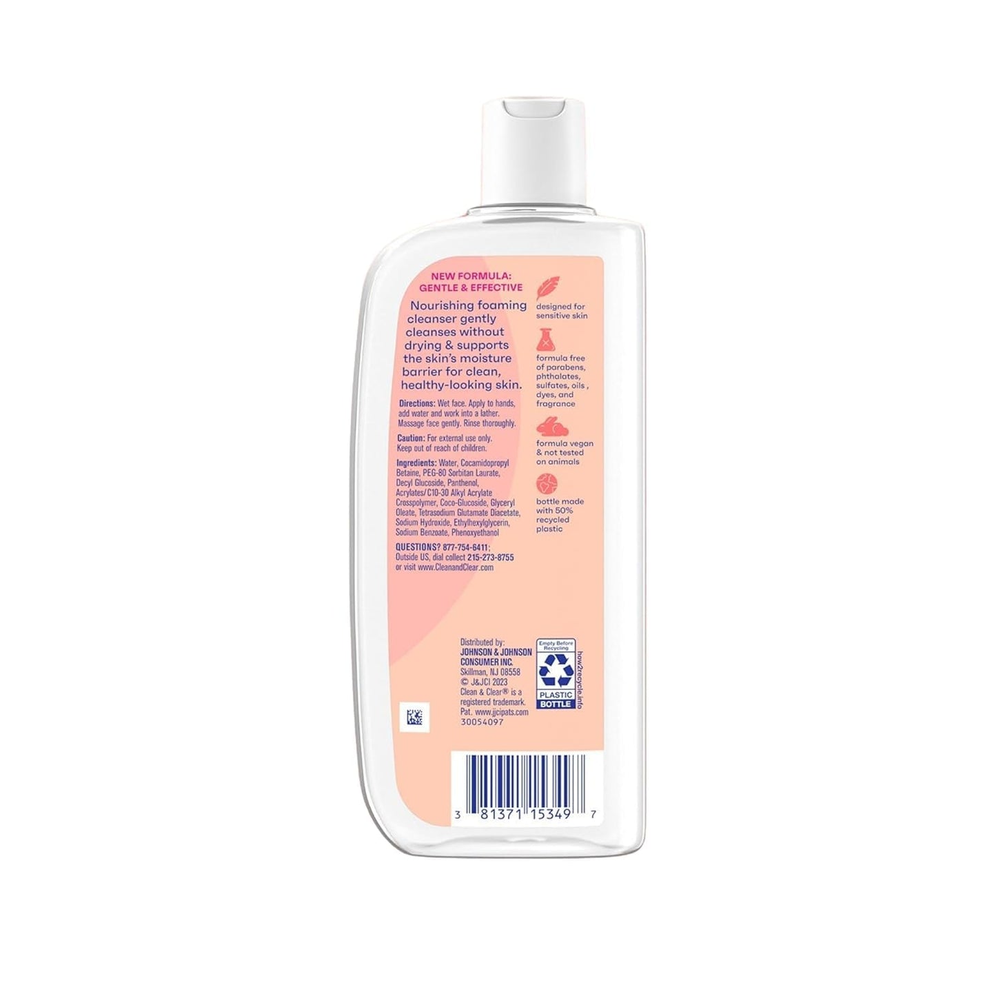 Clean & Clear ESSENTIALS Foaming Facial Cleanser, 8 Ounce (Pack of 2) Beauty & Personal Care Clean & Clear