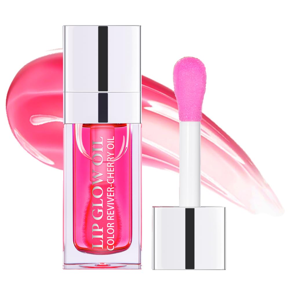 Fovcos Hydrating Lip Glow Oil, Moisturizing Lip Glow Oil, Lip Plumper Gloss, Transparent Lip Gloss, Lip Oil, Plumping Lip Oil, Lip Balm, Tinted Lip Beauty & Personal Care Fovcos