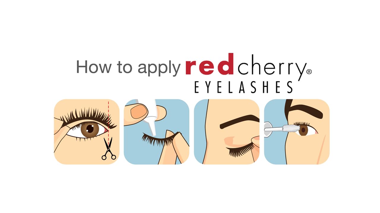 Red Cherry Eyelashes #747m (3 Pair Packs) Beauty & Personal Care Red Cherry