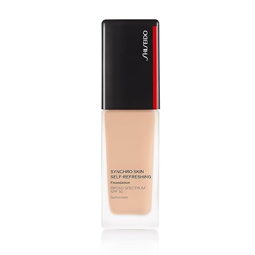 Shiseido Synchro Skin Self-Refreshing Foundation SPF 30, Linen 220 - Medium-to-Full Buildable Coverage - Natural Finish, 24-Hour Wear - Water Beauty & Personal Care Shiseido