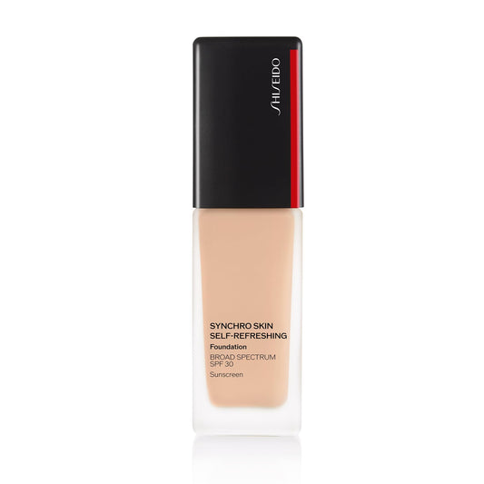 Shiseido Synchro Skin Self-Refreshing Foundation SPF 30, Linen 220 - Medium-to-Full Buildable Coverage - Natural Finish, 24-Hour Wear - Water Beauty & Personal Care Shiseido