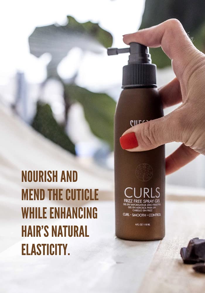 SURFACE Hair Curl Frizz Free Spray Gel, Lightweight Control With Cocoa Butter And Babassu Oil, For Curly Or Straight Hair 4 Fl. Oz. Beauty & Personal Care SURFACE