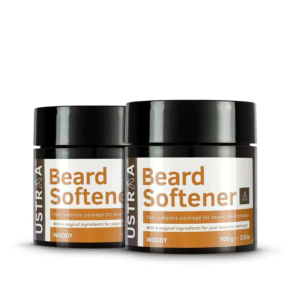 Ustraa Beard Softener Woody - 100g (Set of 2) Beauty and Personal Care Ustraa