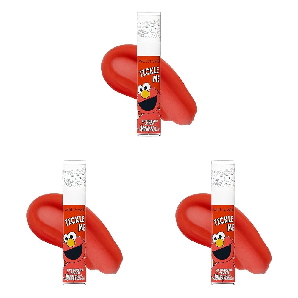 wet n wild Sesame Street Happy To Be Me Lip Gloss, Hydrating Jojoba Oils & Vitamin E, Lightly Tinted with Mirror-Like Shine, Cruelty-Free - Fun-Sized Beauty & Personal Care wet n wild