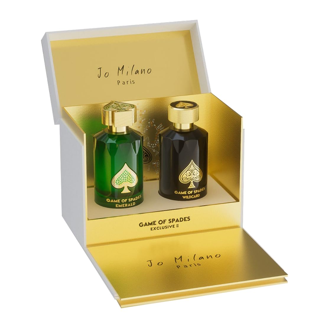 Jo Milano EXCLUSIVE 2 GIFT SET Paris Game of Spades EXCLUSIVE-2 SET Emerald and Wildcard Parfum 3.4 oz/100ml spray for Unisex ((FRAGRANCE EXPERT'S Beauty & Personal Care Jo Milano