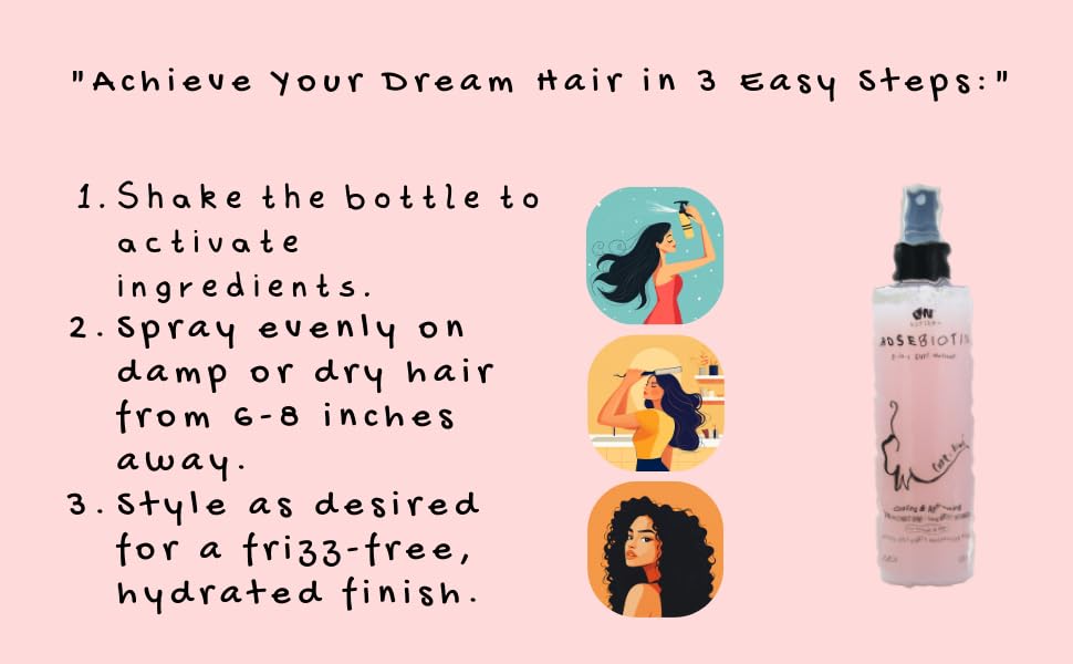 On Natural Curl-N-Wavy 3-in-1 Curl Definer (3.4 OZ, Rose Biotin) Beauty & Personal Care On Natural
