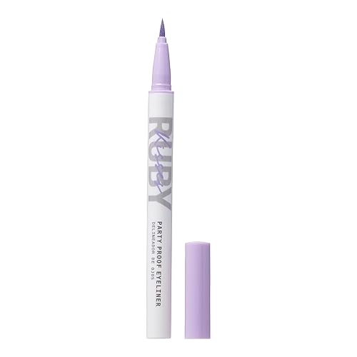 Ruby Kisses Party Proof Eyeliner, Pastel Colors Premium Felt-tip Waterproof Long-lasting Eyeliner (Lavender Latte) Beauty & Personal Care Ruby Kisses