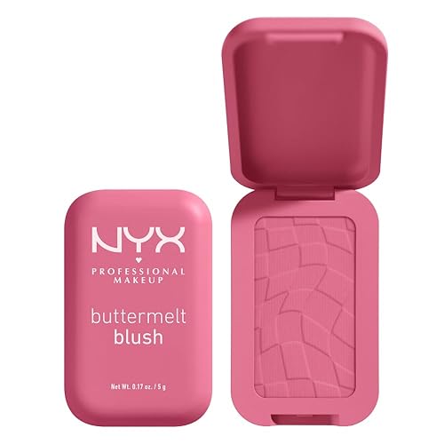 NYX PROFESSIONAL MAKEUP Buttermelt Powder Blush, Fade and Transfer-Resistant Blush, Up to 12HR Make Up Wear, Vegan Formula - For The Butta Beauty & Personal Care NYX PROFESSIONAL MAKEUP