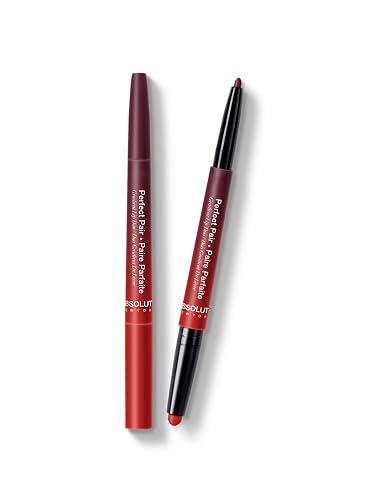 Absolute New York ALD02 Perfect Pair Lip Duo, Fuller and Poutier Lips, Deeper Shade For Lip Contouring, Satin Lipstick and Lip Liner Beauty & Personal Care Absolute New York