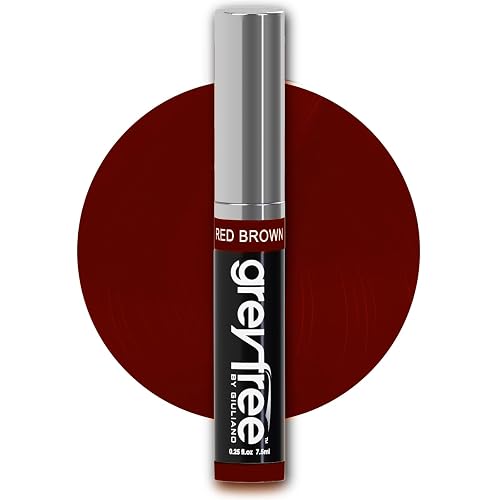 Greyfree Hair Mascara Root Touch-Up for Gray Hair | Precision Hairline Concealer for Brows & Beard (RED BROWN) Beauty & Personal Care Greyfree