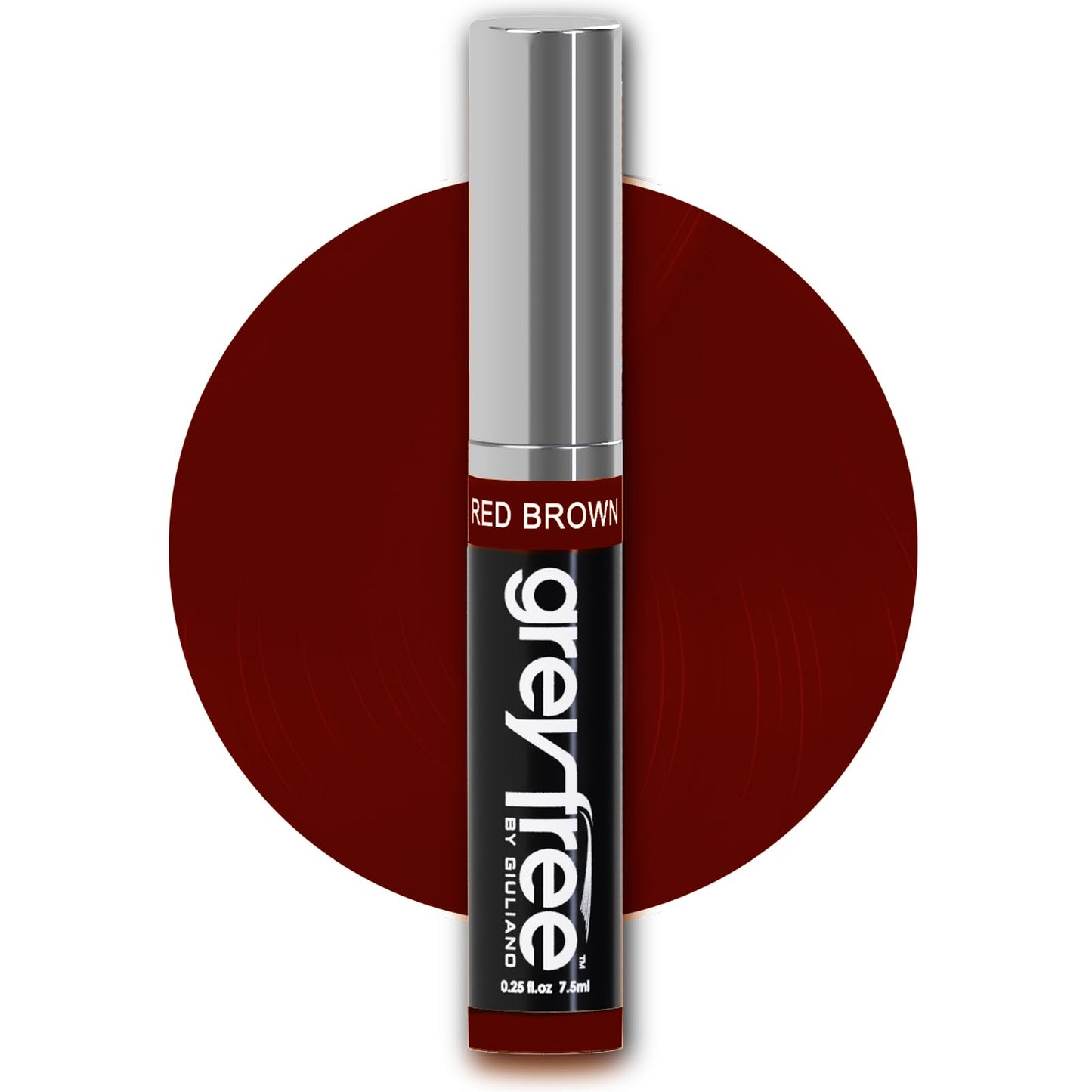 Greyfree Hair Mascara Root Touch-Up for Gray Hair | Precision Hairline Concealer for Brows & Beard (RED BROWN) Beauty & Personal Care Greyfree