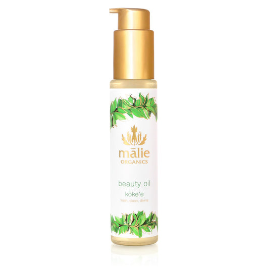 M?lie Organics Beauty Oil, K?ke‘e Scent, Multi-Use Moisturizer for Skin + Hair + Bath, Jojoba + Avocado + Coconut Oils, Vegan, 2.5 oz Beauty & Personal Care Malie Organics