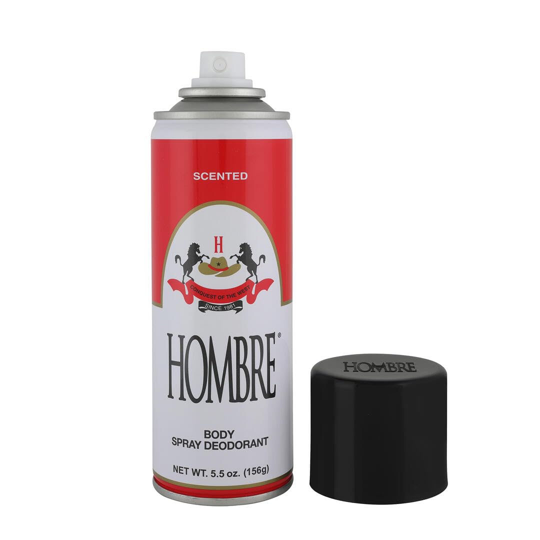 Hombre Red Deodorant Body Spray Classic for Men 5.5oz-156g (6 Pack) Beauty and Personal Care HOMBRE