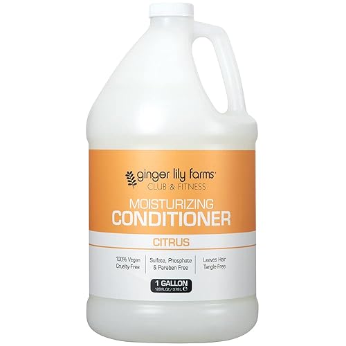 Ginger Lily Farms Club & Fitness Moisturizing Conditioner for Dry Hair, 100% Vegan & Cruelty-Free, Citrus Scent, 1 Gallon (128 fl oz) Refill Beauty & Personal Care Ginger Lily Farms