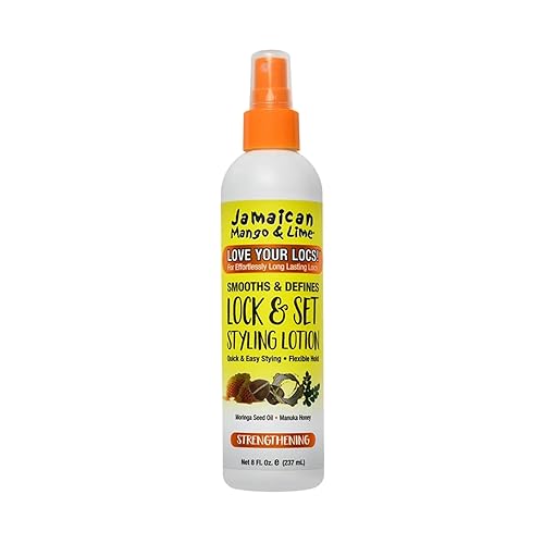 Jamaican Mango & Lime Love Your Locs Lock & Set Styling Lotion - Long-Lasting Hold & Shine for Locs, Braids, Twists & Natural Hair - Flake-Free Beauty & Personal Care Jamaican Mango & Lime