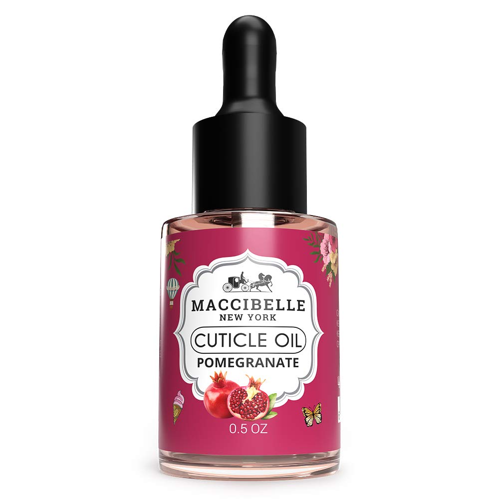 Maccibelle Cuticle Oil 0.5 oz for Dry Cracked Cuticles (Pomegranate) Beauty & Personal Care Maccibelle