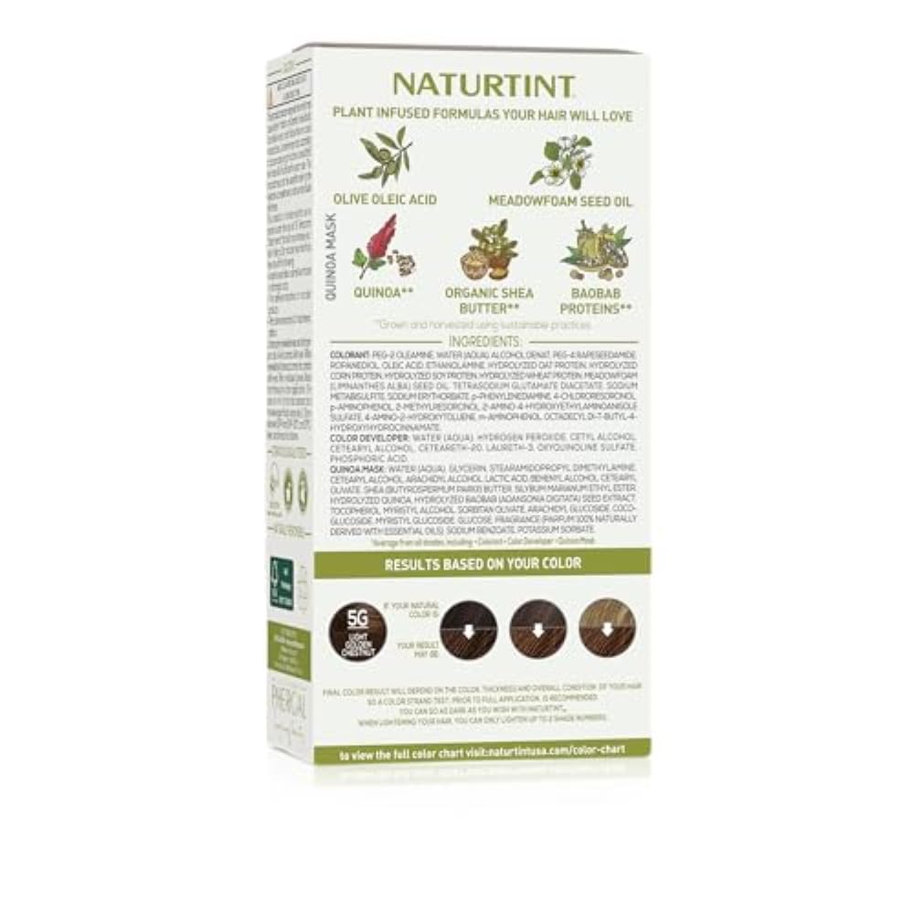 Naturtint 5G Light Golden Chestnut Permanent Hair Color (Pack of 1), Ammonia Free, Vegan, Cruelty Free, up to 100% Gray Coverage, Long Lasting Results Beauty & Personal Care Naturtint