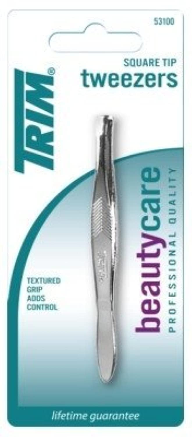 Trim Tweezr Square Size Ea Trim Square Tip Tweezers, 1 Count (Pack of 6) Beauty & Personal Care Trim