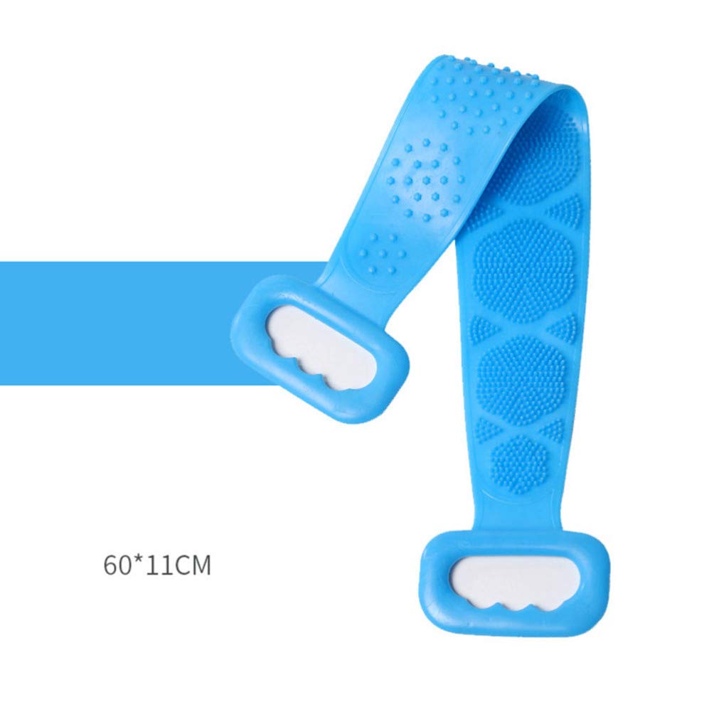 2pcs Long Strip Back Scrubber Bath Shower Scrubber Silicone Body exfoliator Body Massage Silicone loofah Back Massager Bath Brush Brush Deep Cleaning Beauty and Personal Care Hemoton