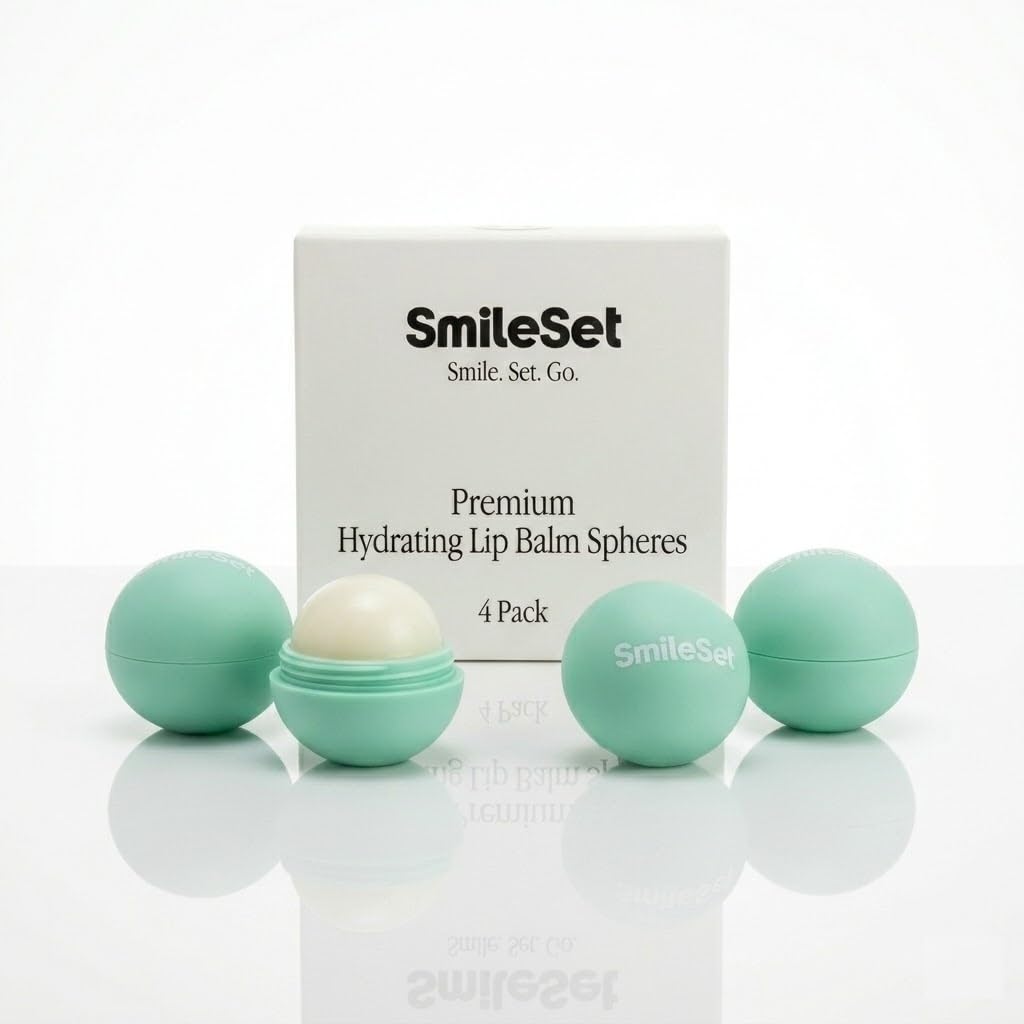 SmileSet Premium Hydrating Lip Balm Sphere 4-Pack (Mint) Beauty and Personal Care SmileSet