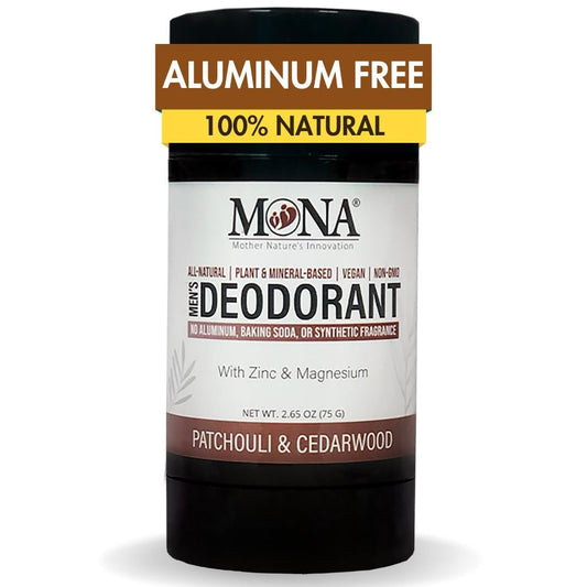 All Natural Deodorant for Men Aluminum Free - Hypoallergenic Men's Deodrant, Magnesium Deodorant for Sensitive Skin - Absorbs Sweat - Won’t stain Beauty and Personal Care MONA