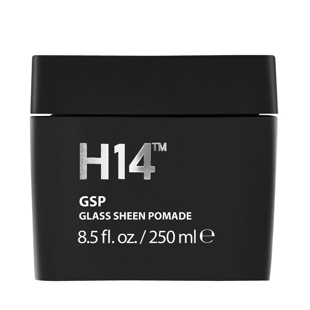 H14 Glass Sheen Pomade for Men 250 mL - Water-Based High Shine Hair Styling Product with Flexible Hold - Lightweight Paste for Texture, Slick Styles Beauty & Personal Care H14