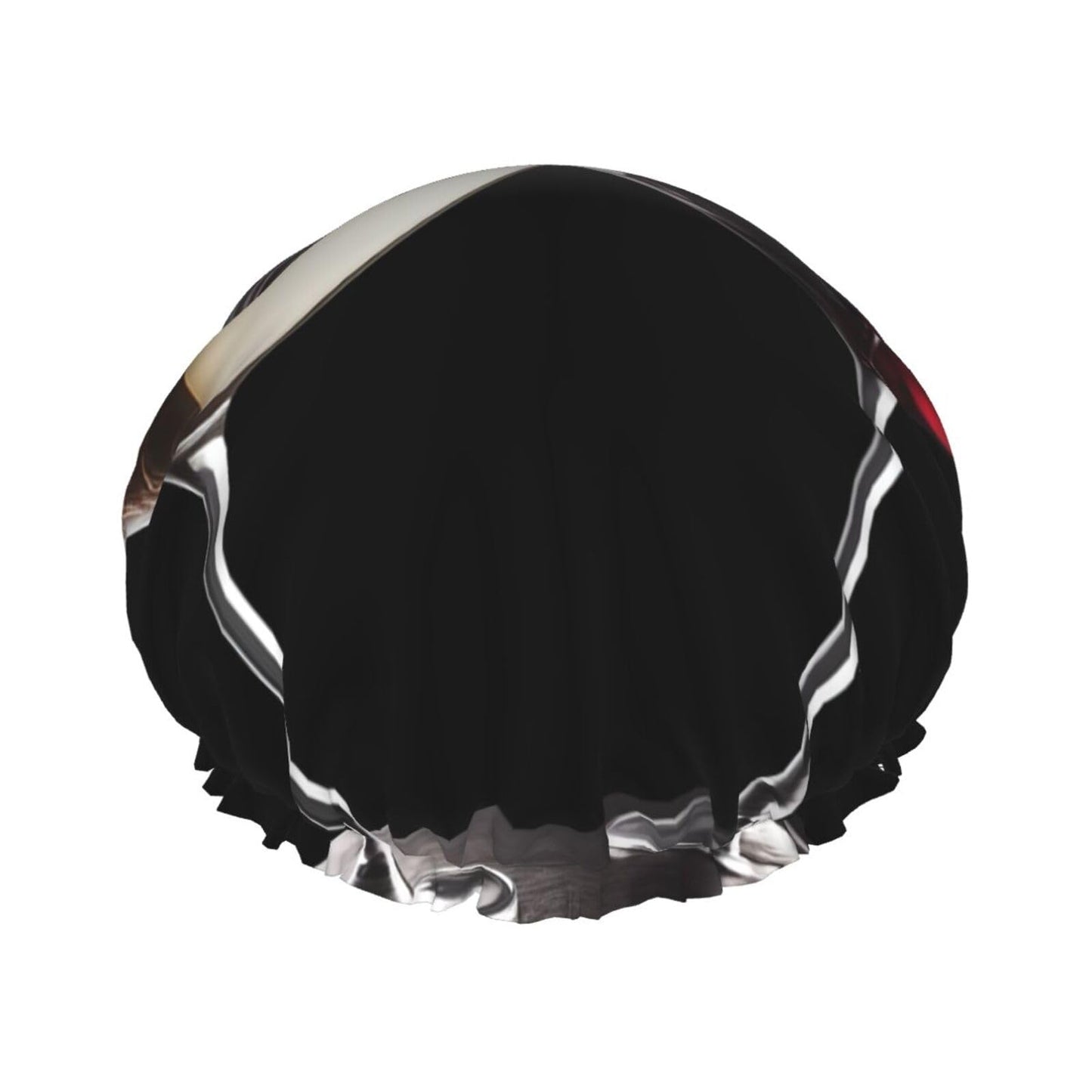 Red Wine Glasses Shower Cap for Women Men Large Reusable Shower Bonnet Double-Layer Waterproof Bath Caps Elastic Band Hair Hat for All Hairstyles Beauty and Personal Care BWLHJKE