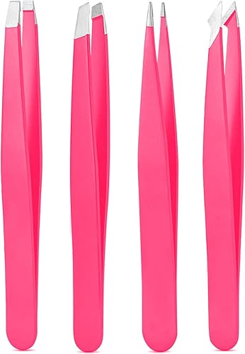 Tweezers Set, High Precision Stainless Steel Eyebrow Tweezers for Facial Hair, Inward Growing Hair and Splinter Remover Kit, Suitable for Women Beauty & Personal Care Derlaier