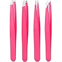 Tweezers Set, High Precision Stainless Steel Eyebrow Tweezers for Facial Hair, Inward Growing Hair and Splinter Remover Kit, Suitable for Women Beauty & Personal Care Derlaier