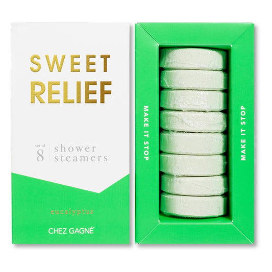Aromatherapy Shower Steamers - Sweet Relief - Eucalyptus, Set of 8 - Vegan, Cruelty-Free, Made in USA - Paraben, Sulfate & Phthalate-Free - Stress Beauty and Personal Care Chez Gagné