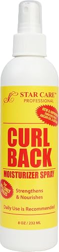 STAR CARE Curl Back Moisturizer Spray - Argan Oil & Biotin Strengthening & Nourishing Hair Mist for Braids, Locks, Afros & Curly Hair Lightweight Beauty & Personal Care STAR CARE