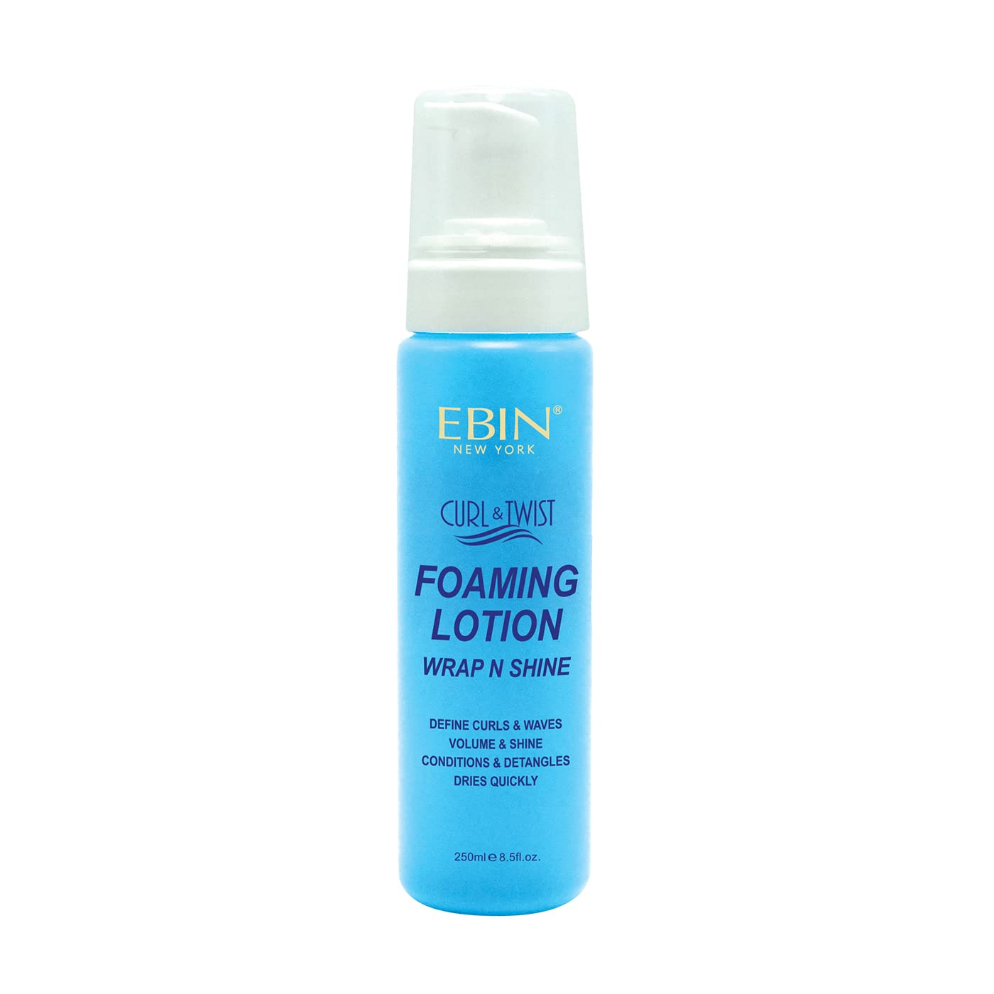 Curl & Twist Foaming Lotion Original - 8.5 oz/ 250ml | Enhancing Natural High Shine Curls, Taming Flyaways, Adding Volume - All Day Definition Beauty & Personal Care EBIN NEW YORK