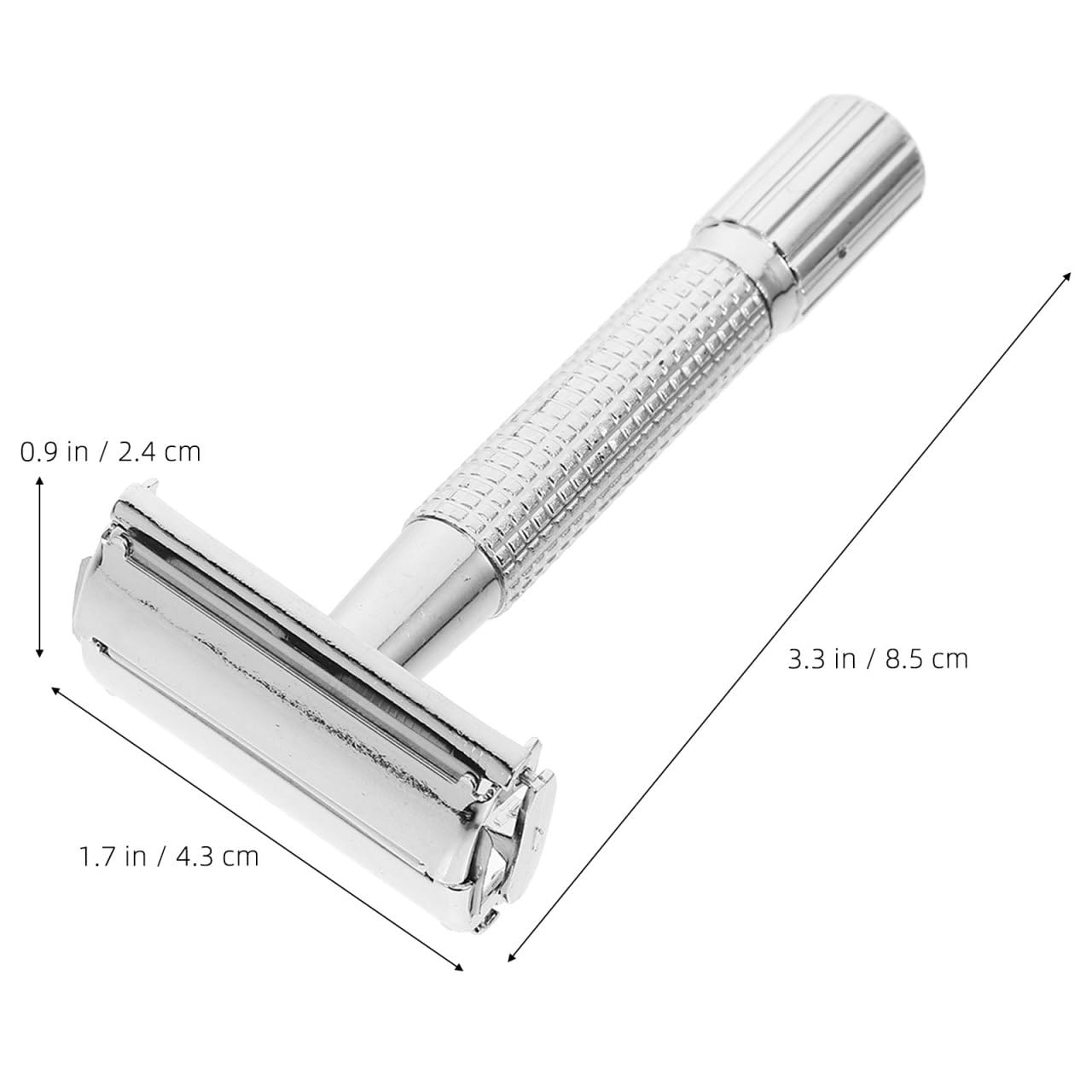 Artibetter Manual Beard Shaver Safety Razor with Long Handle Butterfly Open Razor for Men Face for Beard Trimming Shaving and Daily Grooming Silver Beauty and Personal Care ARTIBETTER