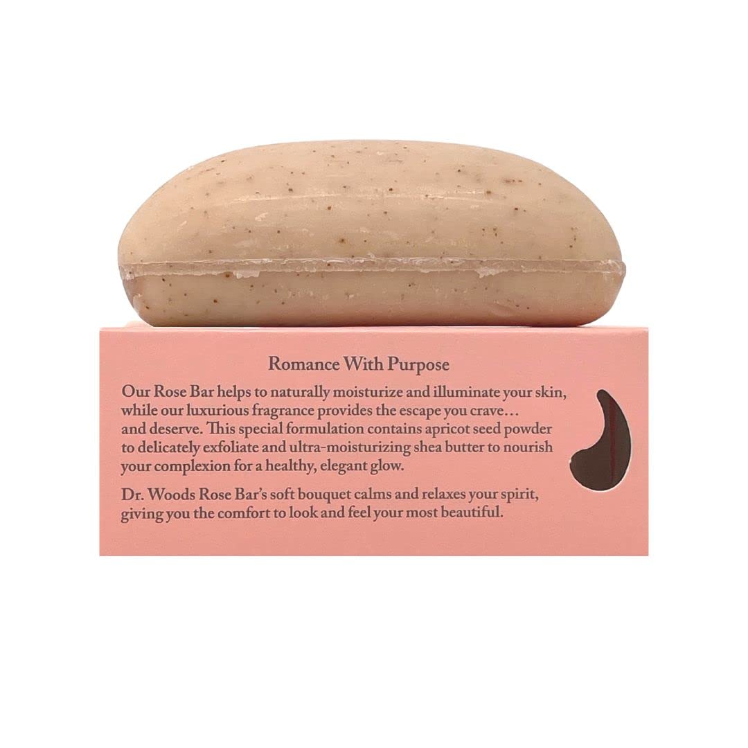 Dr. Woods Skin Exfoliating English Rose Bar Soap with Organic Shea Butter, 5.25 Ounce (Pack of 6) Beauty & Personal Care Dr. Woods