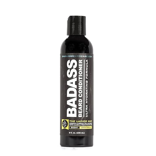 Badass Beard Care Beard Conditioner For Men - THE LADIES MAN, 8oz - Made of Natural Ingredients for A Healthy, Soft, & Itch Free Beard and Mustache Beauty & Personal Care Badass Beard Care