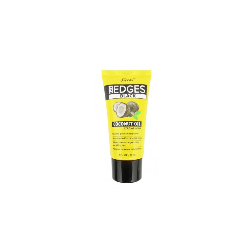bmb Coconut Oil Black Gel Edges 1 oz and 1 Edge Brush Beauty & Personal Care bellariabeautysupply