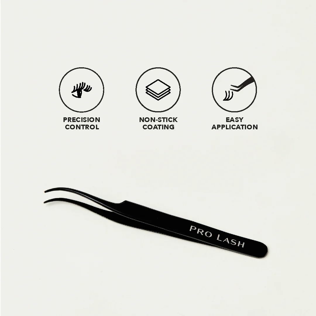 Pro Lash Pro Tweezers for Eyelash Extensions - Precision Lash Tweezers for Women, Patent-Pending Enamel Coated Tweezer for Eyelash Clusters, 10 Plus Beauty and Personal Care Pro Lash