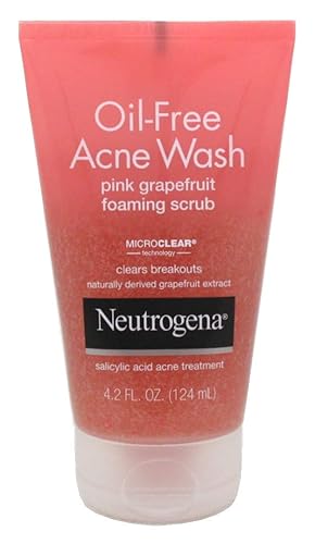 Neutrogena Acne Wash Pink Grapefruit Foaming Scrub 4.2 Ounce (124ml) (Pack of 2) Beauty & Personal Care Neutrogena