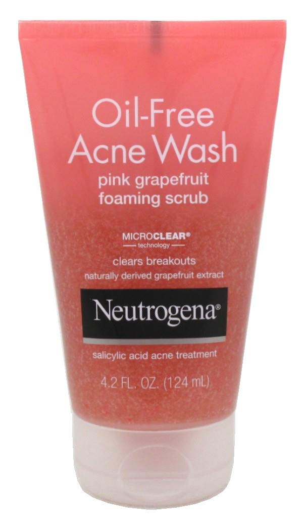 Neutrogena Acne Wash Pink Grapefruit Foaming Scrub 4.2 Ounce (124ml) (Pack of 2) Beauty & Personal Care Neutrogena